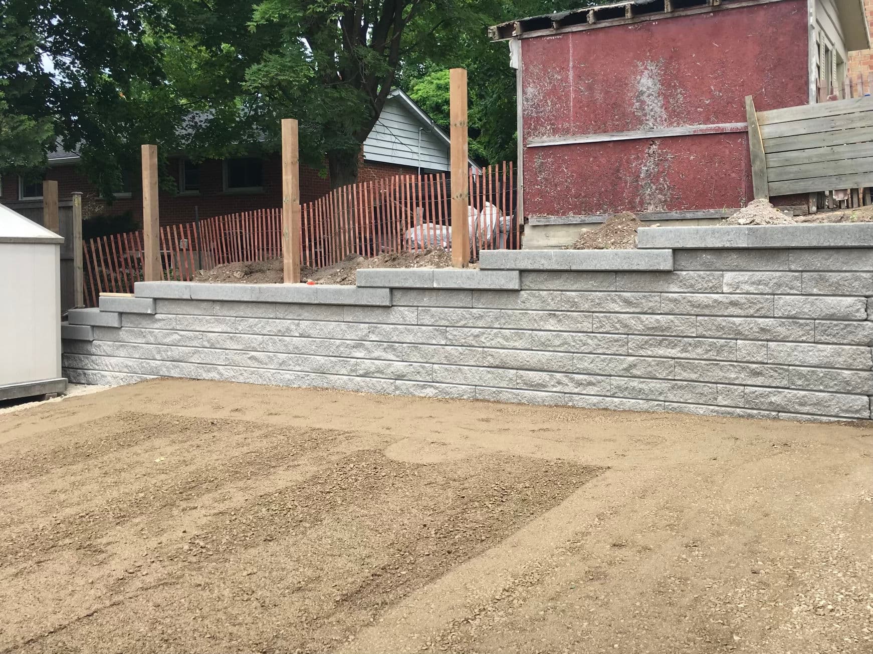 New Retaining Wall Installation in Guelph image